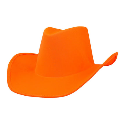 Hoed cowboy Blaze neonoranje van Boland koop je bij Partywinkel