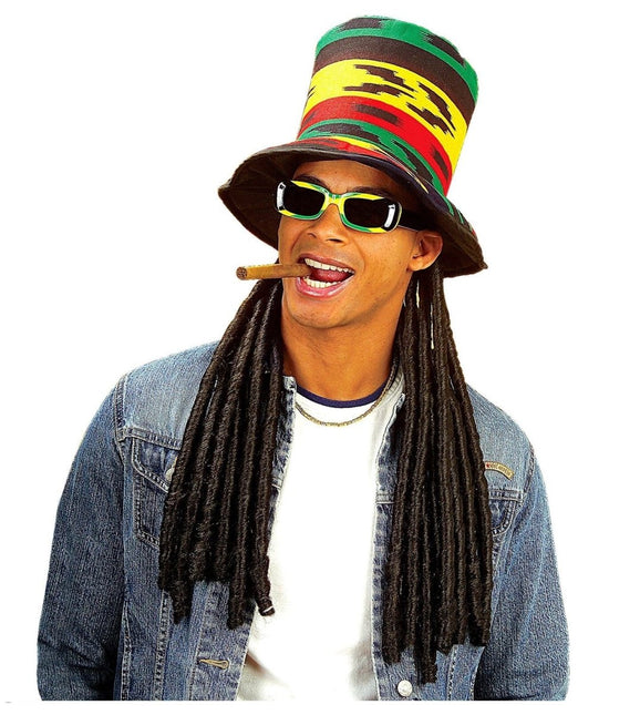 Chapeau Jamaïcain De Rasta Avec Des Dreadlocks Avatar De Style De Chapeau Jamaïcain De Rasta Avec Des Dreadlocks Avatar De Style De