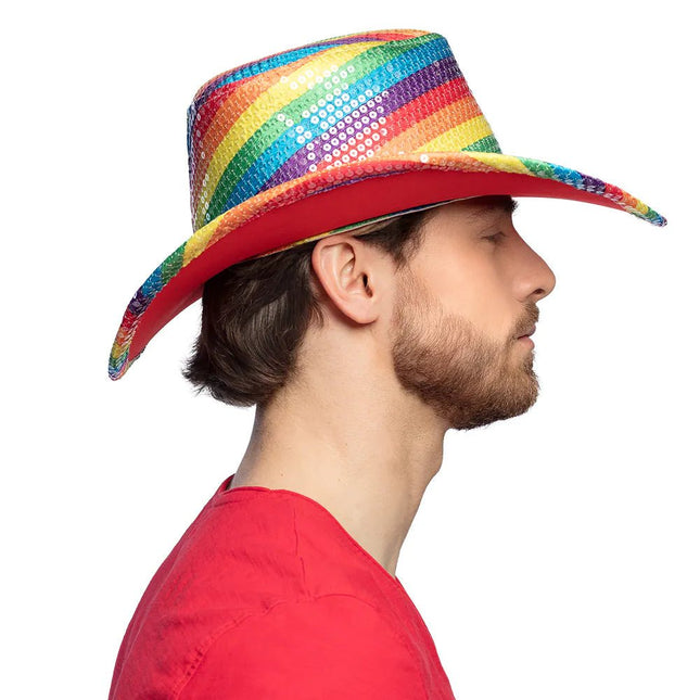 Hoed Regenboog Cowboy van Boland koop je bij Partywinkel