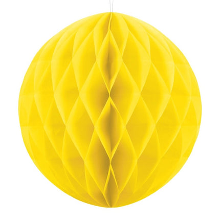 Honeycomb Bal Geel 20cm van Partydeco koop je bij Partywinkel