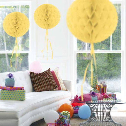 Honeycomb Bal Ivoorkleur 30cm van Folat koop je bij Partywinkel