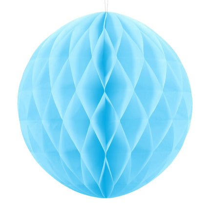 Honeycomb Bal Lichtblauw 30cm van Partydeco koop je bij Partywinkel