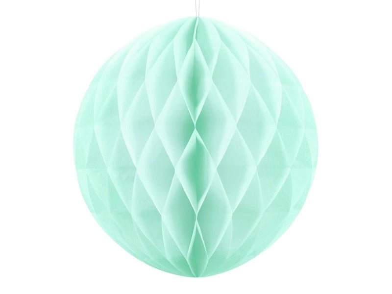 Honeycomb Bal Mintgroen 30cm van Partydeco koop je bij Partywinkel