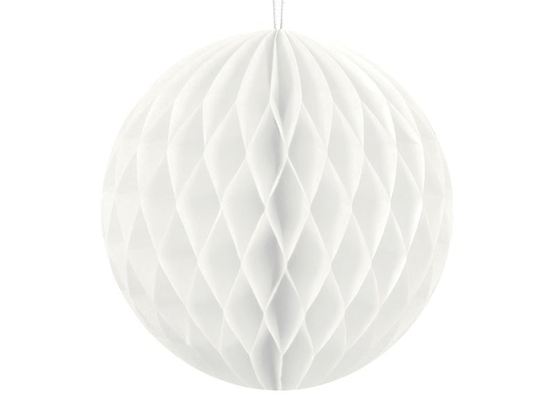 Honeycomb Bal Wit 20cm van Partydeco koop je bij Partywinkel