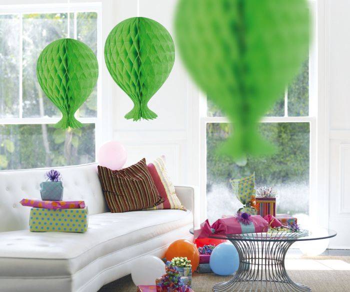Honeycomb Ballon Groen 37cm van Folat koop je bij Partywinkel