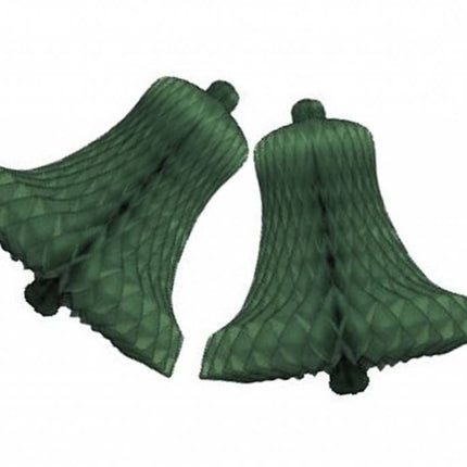 Honeycomb Kerstklok Groen 28cm 2st van Haza Witbaard koop je bij Partywinkel