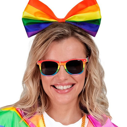 Hoofband Strik Regenboog van Widmann koop je bij Partywinkel