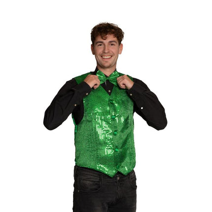 Cardigan + nœud vert