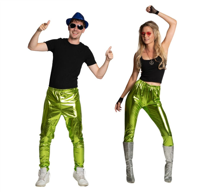 Pantalon Disco Vert Métallique