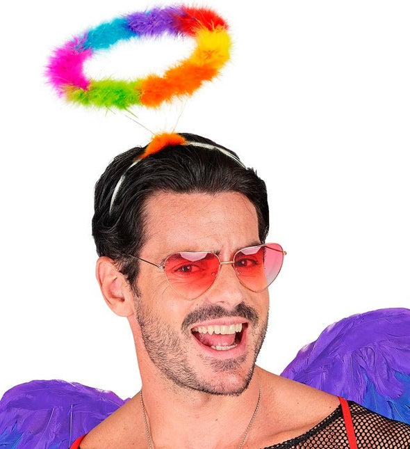 HOOFDBAND HALO ENGEL REGENBOOG van Widmann koop je bij Partywinkel