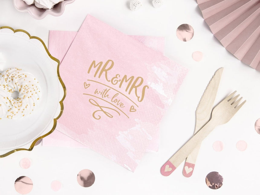 Houten Bestek Roze 16cm 18 delig van Partydeco koop je bij Partywinkel