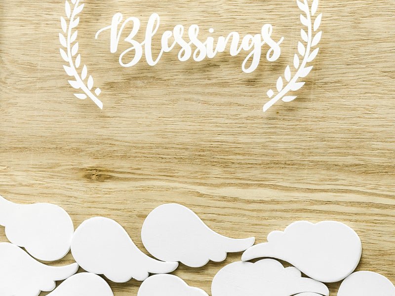 Houten Gastenboek Blessings 39,5cm van Partydeco koop je bij Partywinkel