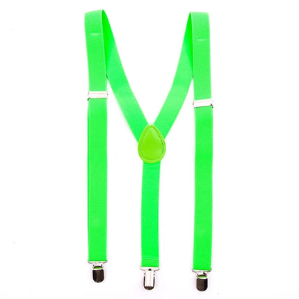 Bretelles vert fluo unies