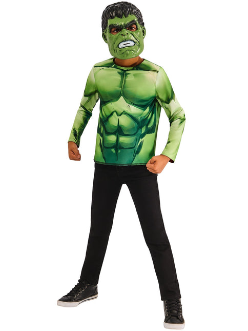 Chemise et masques réversibles Hulk pour enfants