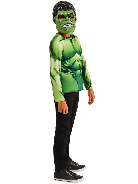 Chemise et masques réversibles Hulk pour enfants
