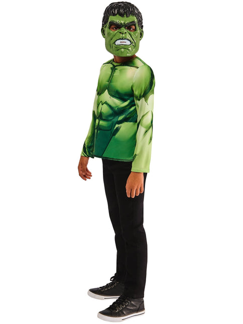 Chemise et masques réversibles Hulk pour enfants