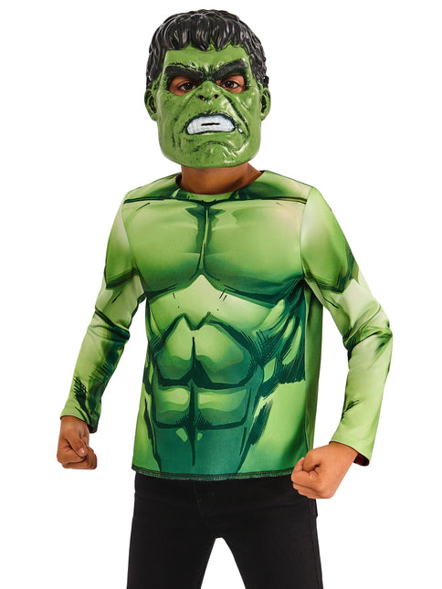Chemise et masques réversibles Hulk pour enfants