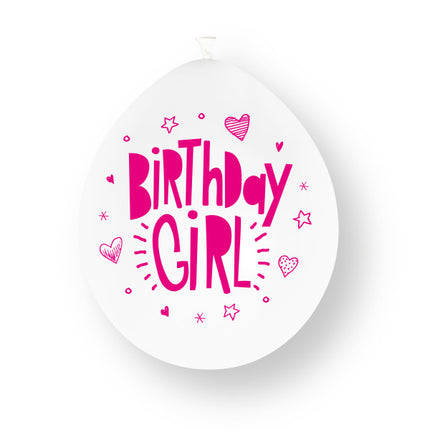 10pcs Birthday Girl 23cm Ballons en latex