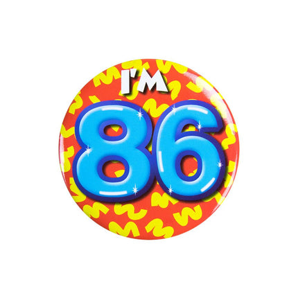 I'm 86 Button 86 Jaar 5,5cm van Paper Dreams koop je bij Partywinkel
