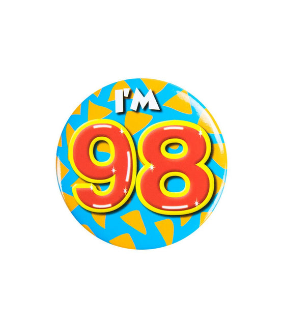 I'm 98 Button 98 Jaar 5,5cm van Paper Dreams koop je bij Partywinkel