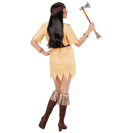 Indiaanse Jurk Bruin Beige Dames van Widmann koop je bij Partywinkel