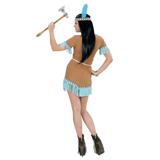 Indiaanse Jurk Bruin Blauw Dames van Widmann koop je bij Partywinkel