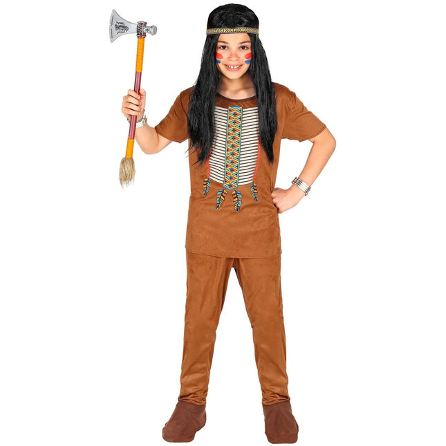 Indianen Kostuum Bruin Jongen van Widmann koop je bij Partywinkel