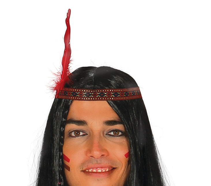 Indianen Kostuum Heren Hoofd 3 delig van Fiestas Guirca koop je bij Partywinkel
