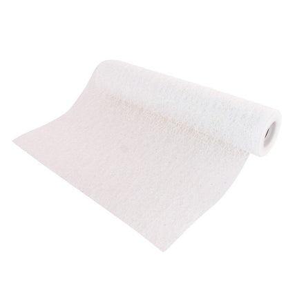 Chemin de table blanc Paillettes irisées 5m