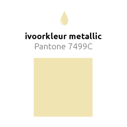 Ivoorkleur Reuze Ballon Metallic 60cm - Partywinkel - 8436540893307