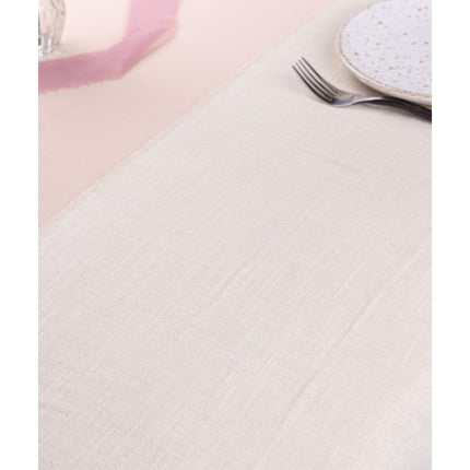 Nappe en coton ivoire 2.4m