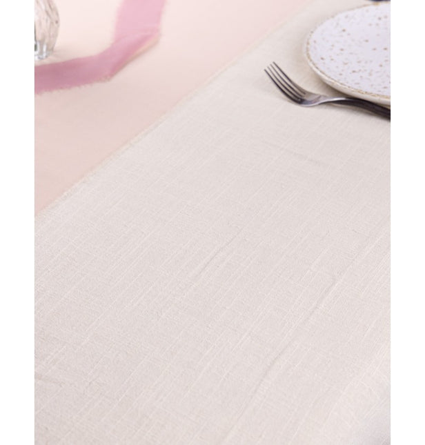 Nappe en coton ivoire 2.4m