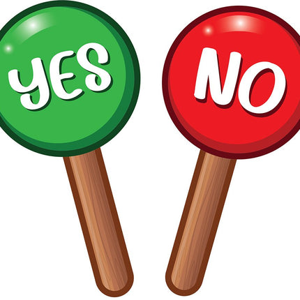 Ja of Nee Borden 13x25 cm van Fiestas Guirca koop je bij Partywinkel