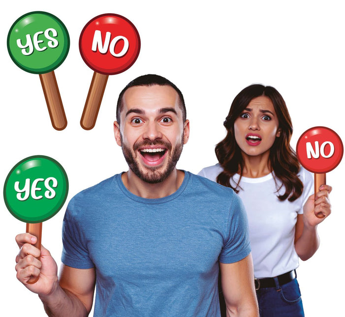 Ja of Nee Borden 13x25 cm van Fiestas Guirca koop je bij Partywinkel