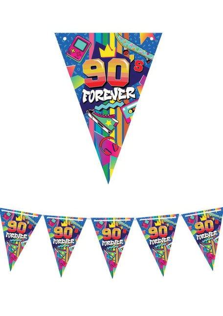 Jaren 90 Slinger Gekleurd 3m van Fiestas Guirca koop je bij Partywinkel