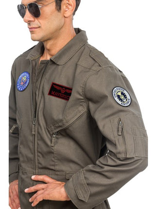 Combinaison de pilote de chasse pour homme, vert olive
