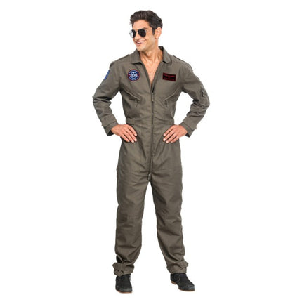 Combinaison de pilote de chasse pour homme, vert olive
