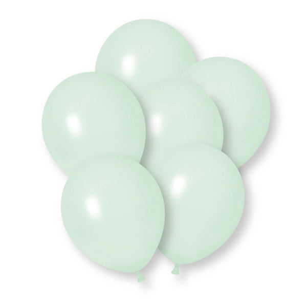 Ballons vert pastel 30 cm, lot de 50