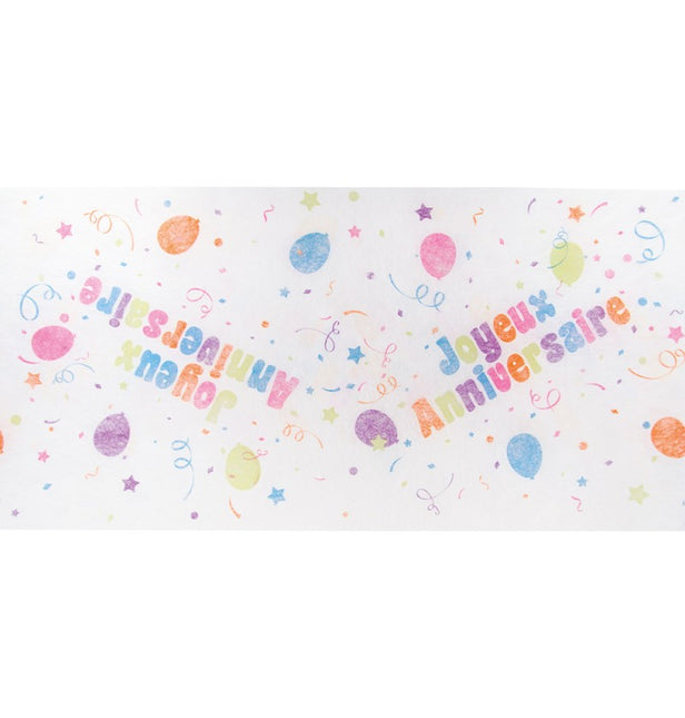 Chemin de table Joyeux Anniversaire Coloured 5m