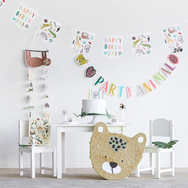 Jungle Dieren Letterslinger Happy Birthday 2st van Folat koop je bij Partywinkel