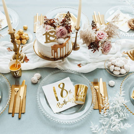 Kaars 18 Jaar Goud 7,5cm van Partydeco koop je bij Partywinkel