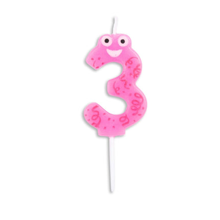 Kaars 3 Jaar Meisje 4,9cm van WeFiesta koop je bij Partywinkel