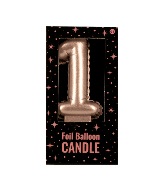 Kaars Folie Ballon Rose Goud 1 10cm van Paper Dreams koop je bij Partywinkel