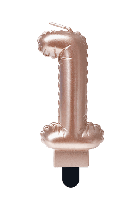 Kaars Folie Ballon Rose Goud 1 10cm van Paper Dreams koop je bij Partywinkel