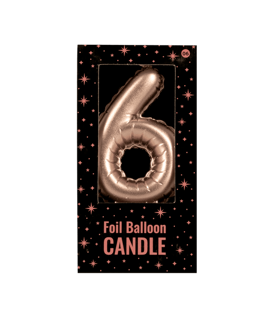 Kaars Folie Ballon Rose Goud 6 10cm van Paper Dreams koop je bij Partywinkel