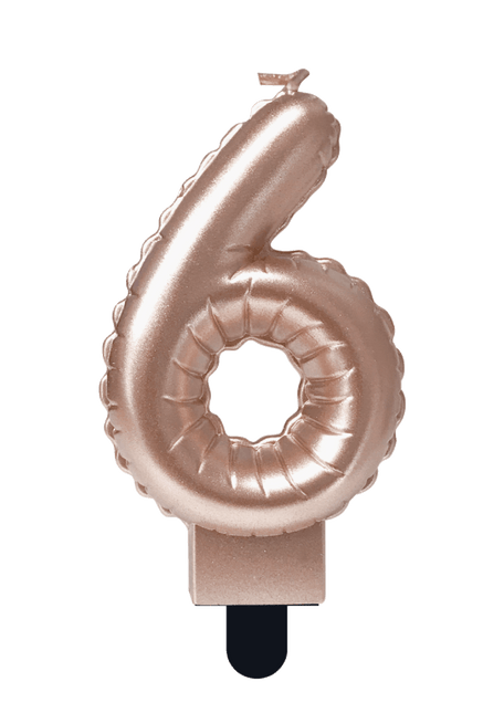 Kaars Folie Ballon Rose Goud 6 10cm van Paper Dreams koop je bij Partywinkel