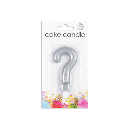 Kaars ? Jaar Zilver Glitter 7cm van WeFiesta koop je bij Partywinkel