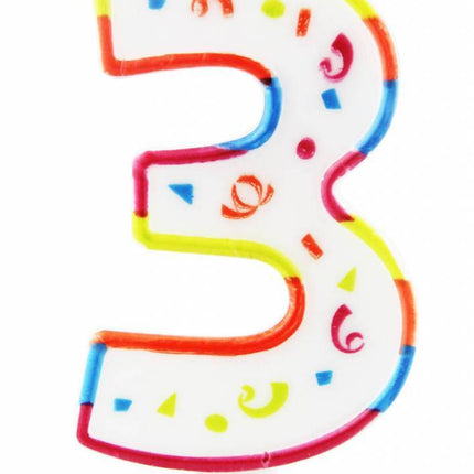 Kaars XL 3 Jaar 17cm van Folat koop je bij Partywinkel