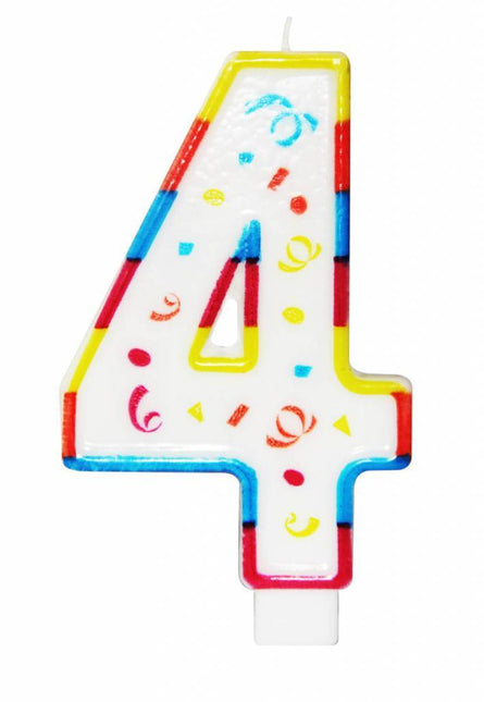 Kaars XL 4 Jaar 17cm - Partywinkel - 8714572229241