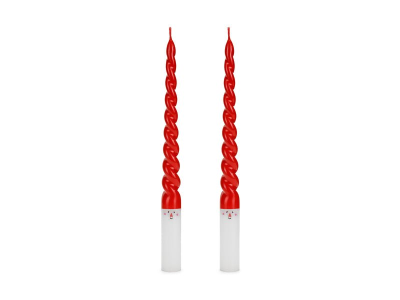 Kaarsen Kerstman 25cm 2st van Partydeco koop je bij Partywinkel